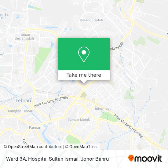 Ward 3A, Hospital Sultan Ismail map