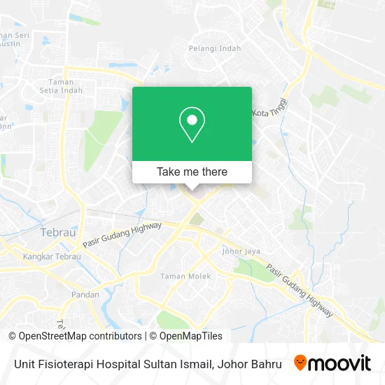 Unit Fisioterapi Hospital Sultan Ismail map