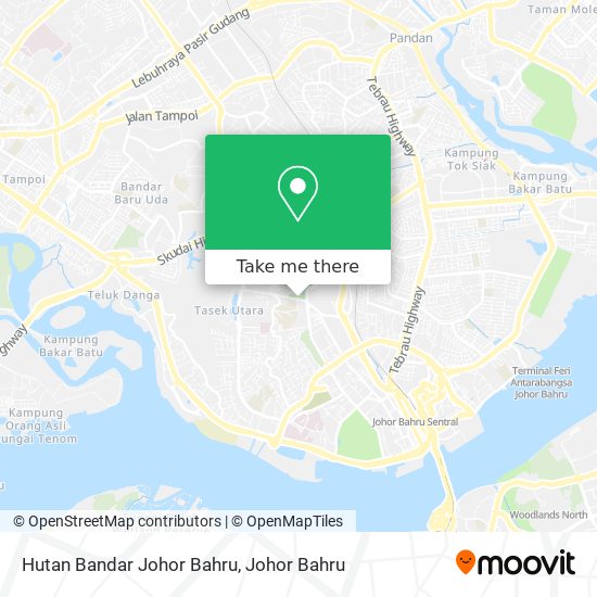 Hutan Bandar Johor Bahru map