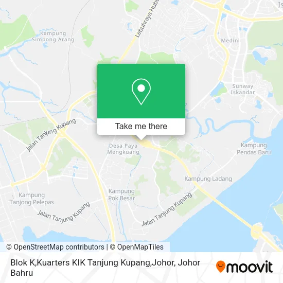 Blok K,Kuarters KIK Tanjung Kupang,Johor map