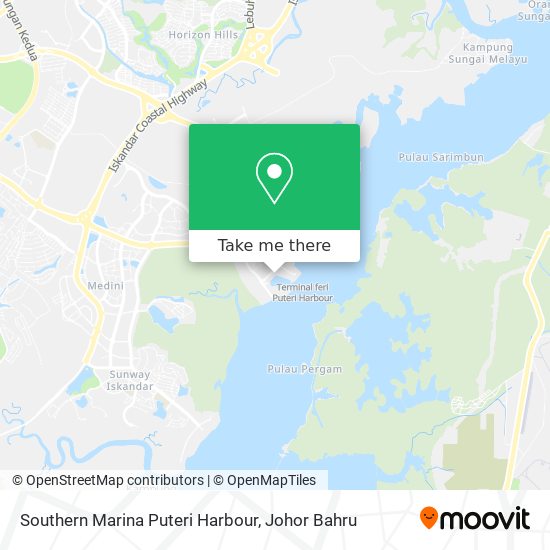 Southern Marina Puteri Harbour map