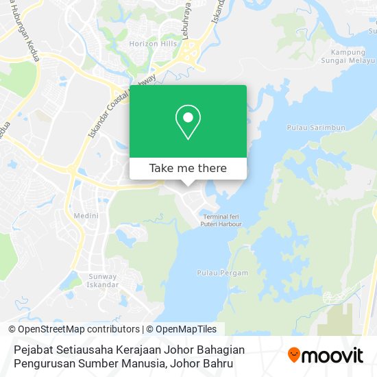 Pejabat Setiausaha Kerajaan Johor Bahagian Pengurusan Sumber Manusia map