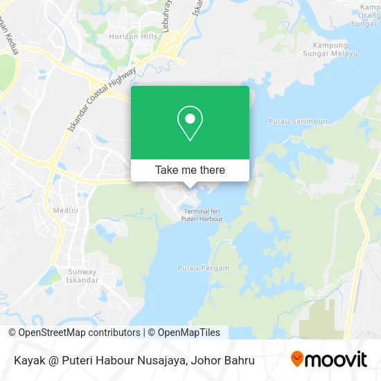Kayak @ Puteri Habour Nusajaya map