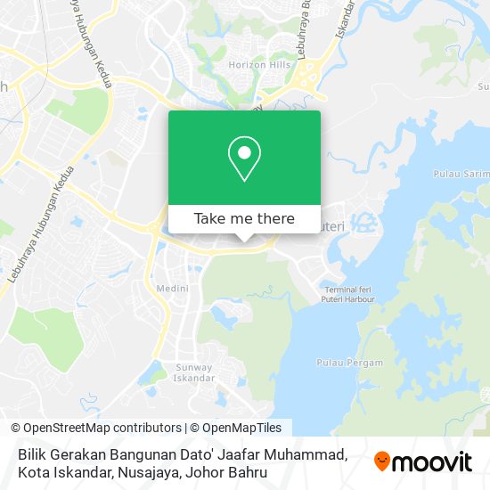 Bilik Gerakan Bangunan Dato' Jaafar Muhammad, Kota Iskandar, Nusajaya map