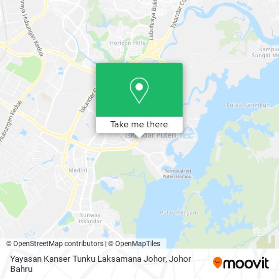 Yayasan Kanser Tunku Laksamana Johor map