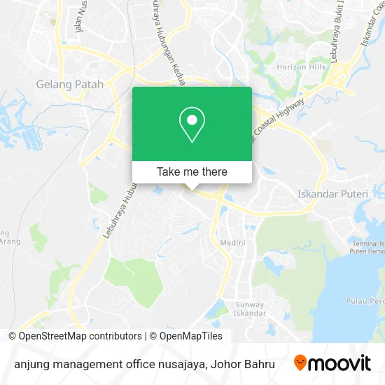 anjung management office nusajaya map