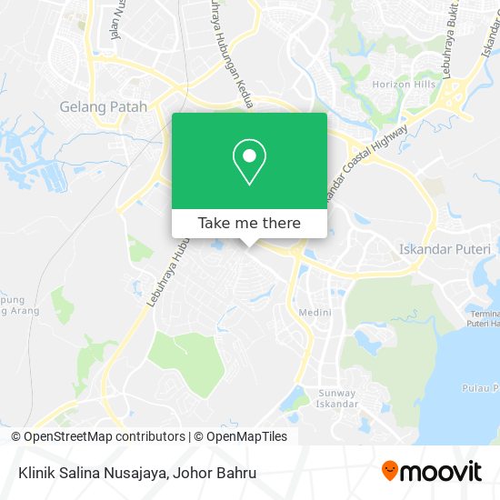 Klinik Salina Nusajaya map