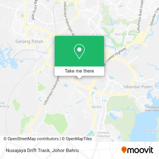 Nusajaya Drift Track map