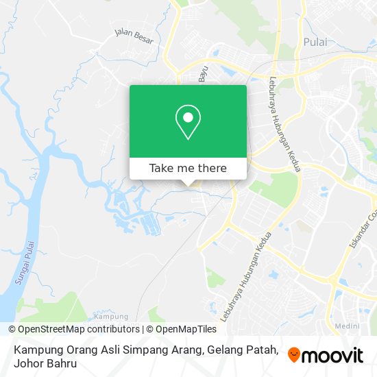 Kampung Orang Asli Simpang Arang, Gelang Patah map