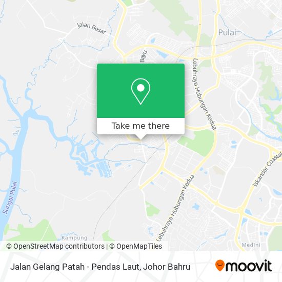 Jalan Gelang Patah - Pendas Laut map