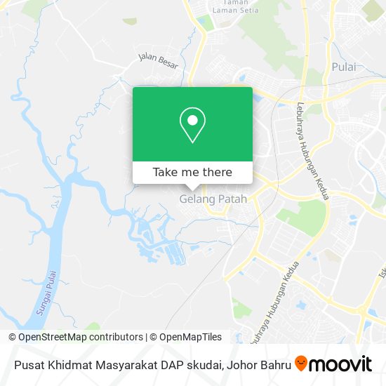 Pusat Khidmat Masyarakat DAP skudai map