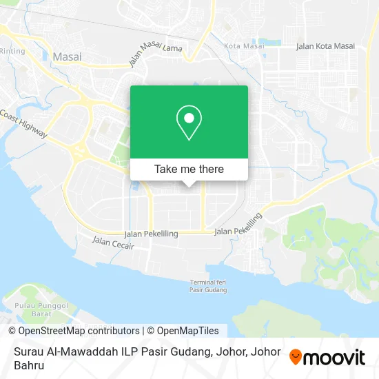 Surau Al-Mawaddah ILP Pasir Gudang, Johor map
