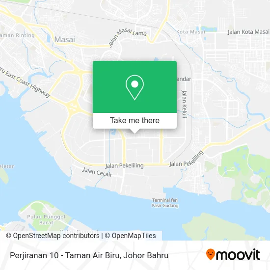 Perjiranan 10 - Taman Air Biru map