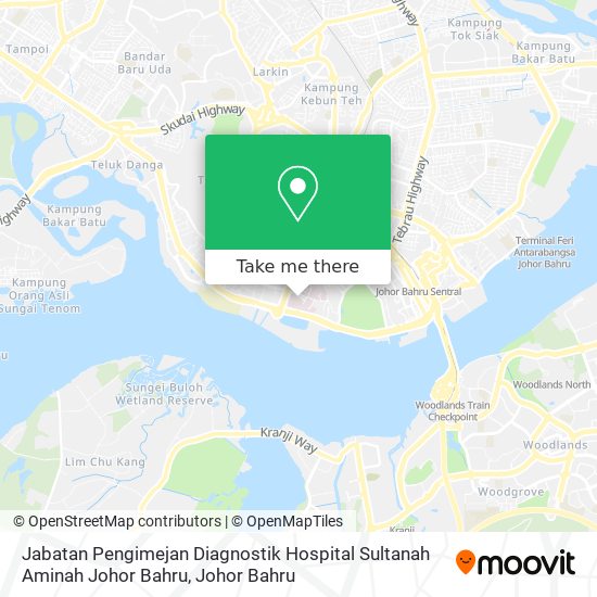Jabatan Pengimejan Diagnostik Hospital Sultanah Aminah Johor Bahru map