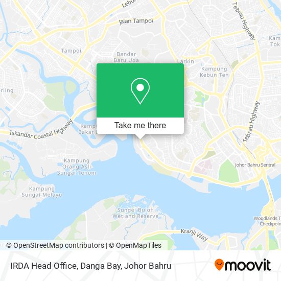 IRDA Head Office, Danga Bay map