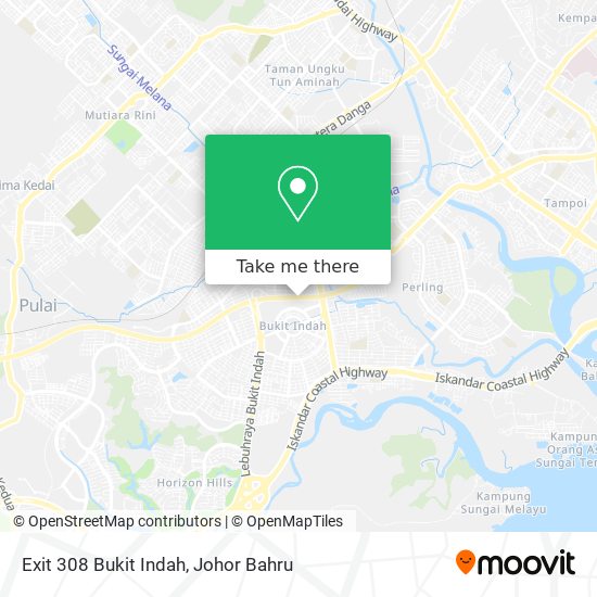 Exit 308 Bukit Indah map