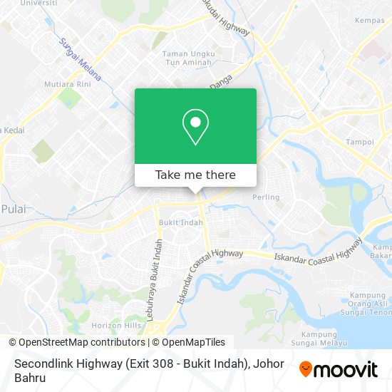 Secondlink Highway (Exit 308 - Bukit Indah) map