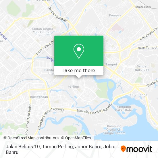 Jalan Belibis 10, Taman Perling, Johor Bahru map