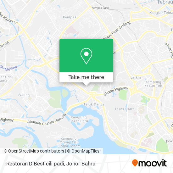 如何坐公交去johor Baharu的restoran D Best Cili Padi