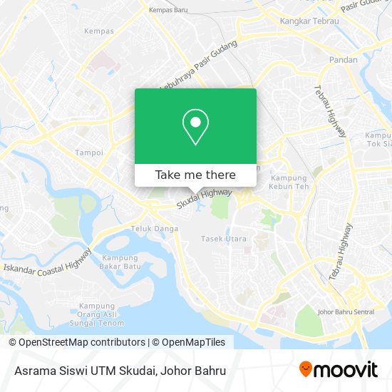 Asrama Siswi UTM Skudai map