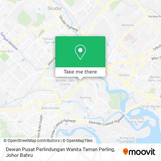 Dewan Pusat Perlindungan Wanita Taman Perling map