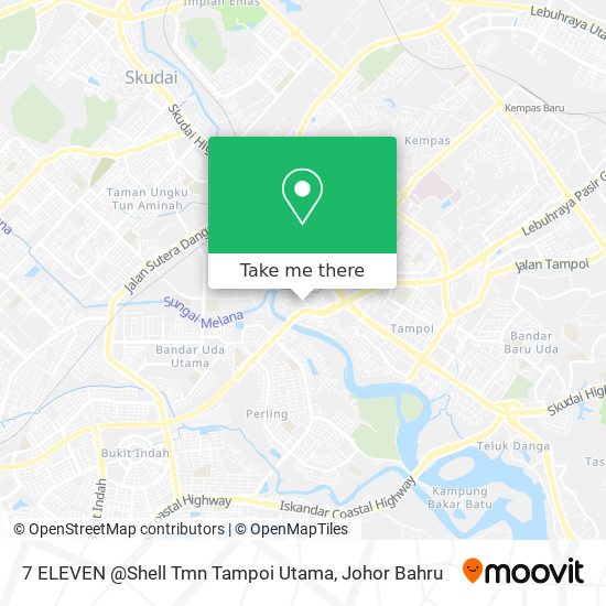 7 ELEVEN @Shell Tmn Tampoi Utama map