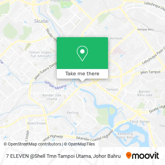 7 ELEVEN @Shell Tmn Tampoi Utama map