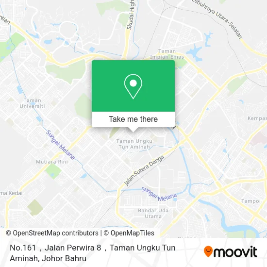 No.161，Jalan Perwira 8，Taman Ungku Tun Aminah map