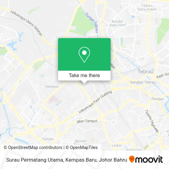 Surau Permatang Utama, Kempas Baru map