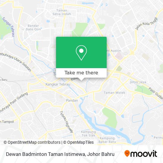 Dewan Badminton Taman Istimewa map