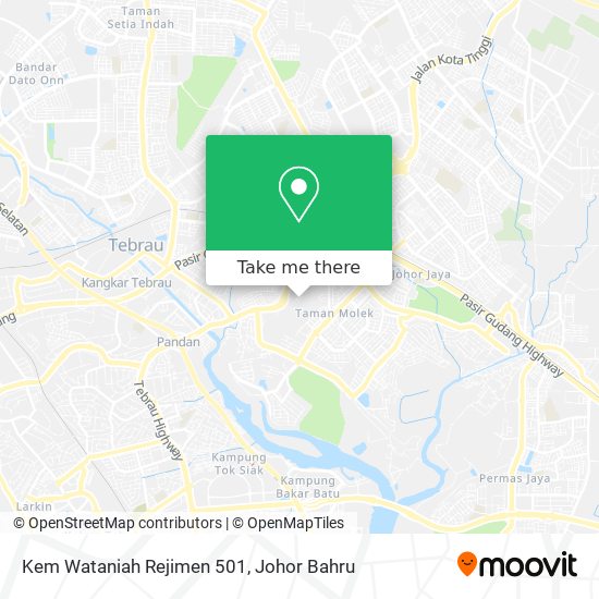 Kem Wataniah Rejimen 501 map