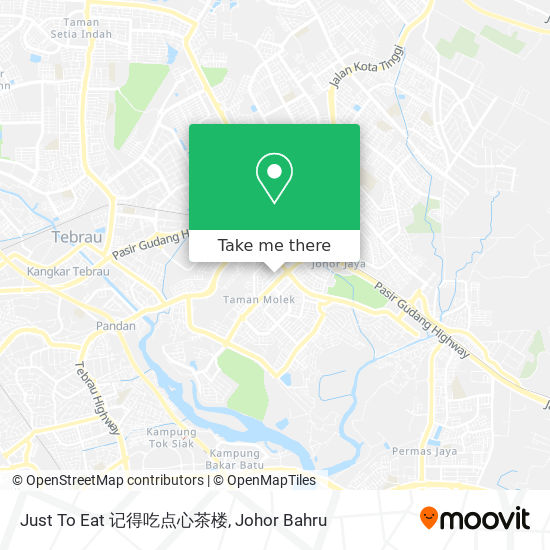 如何坐公交去johor Baharu的just To Eat 记得吃点心茶楼