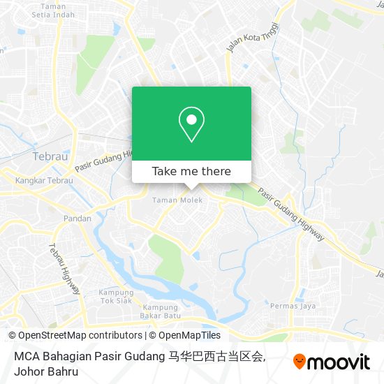 MCA Bahagian Pasir Gudang 马华巴西古当区会 map
