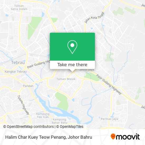 Halim Char Kuey Teow Penang map