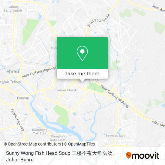 Sunny Wong Fish Head Soup 三楼不夜天鱼头汤 map