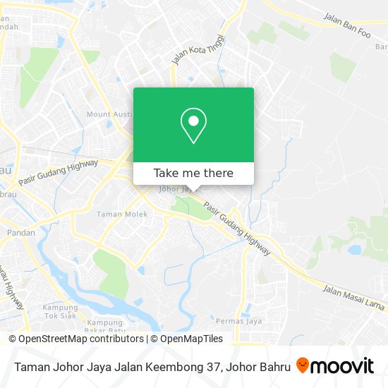 Taman Johor Jaya Jalan Keembong 37 map