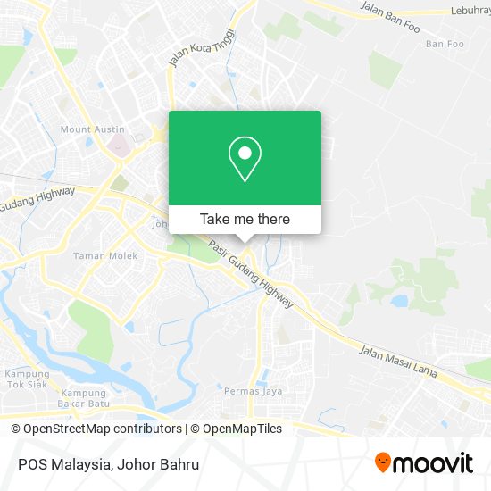 POS Malaysia map