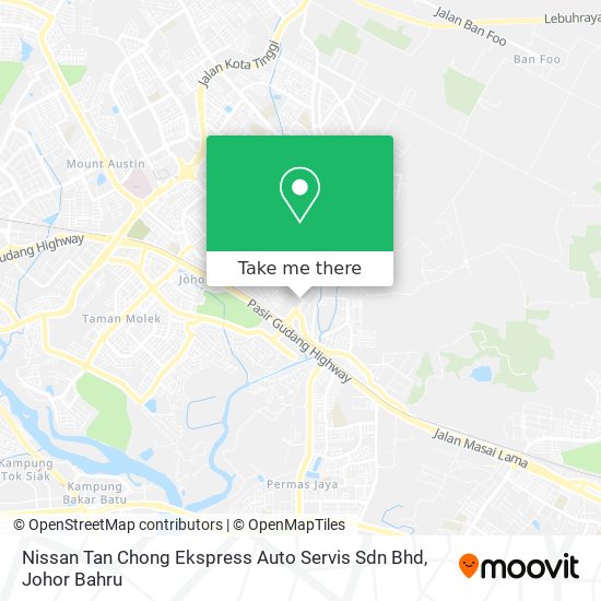 Nissan Tan Chong Ekspress Auto Servis Sdn Bhd map