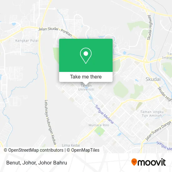 Benut, Johor map