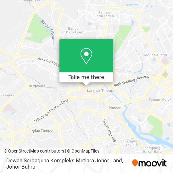 Dewan Serbaguna Kompleks Mutiara Johor Land map