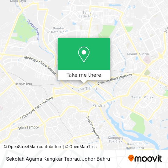 Sekolah Agama Kangkar Tebrau map