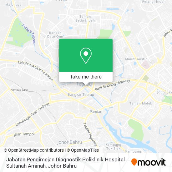 Jabatan Pengimejan Diagnostik Poliklinik Hospital Sultanah Aminah map