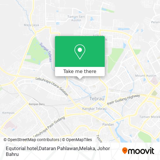 Equtorial hotel,Dataran Pahlawan,Melaka map