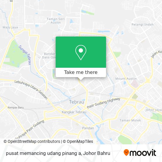 pusat memancing udang pinang a map