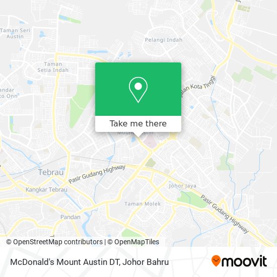 McDonald's Mount Austin DT map