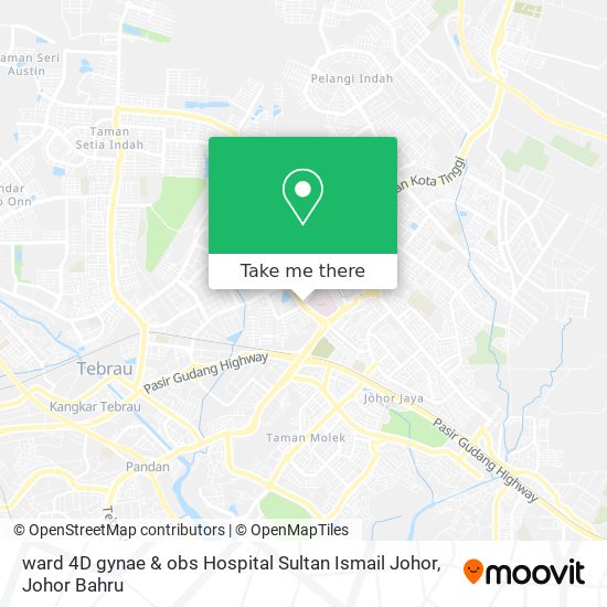 ward 4D gynae & obs Hospital Sultan Ismail Johor map