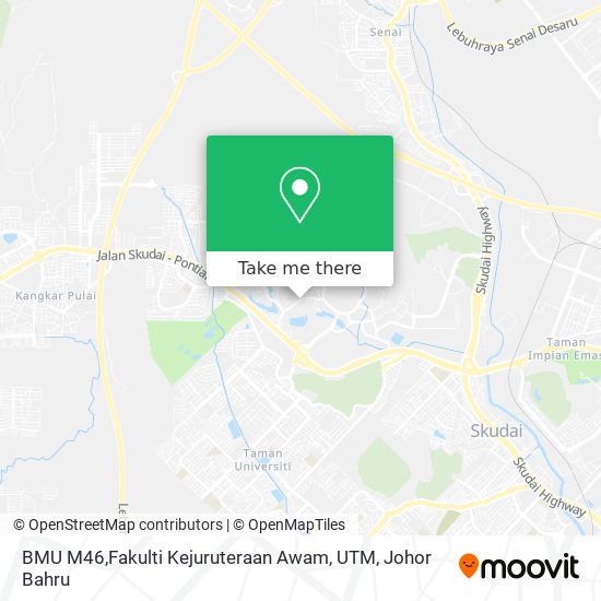 BMU M46,Fakulti Kejuruteraan Awam, UTM map