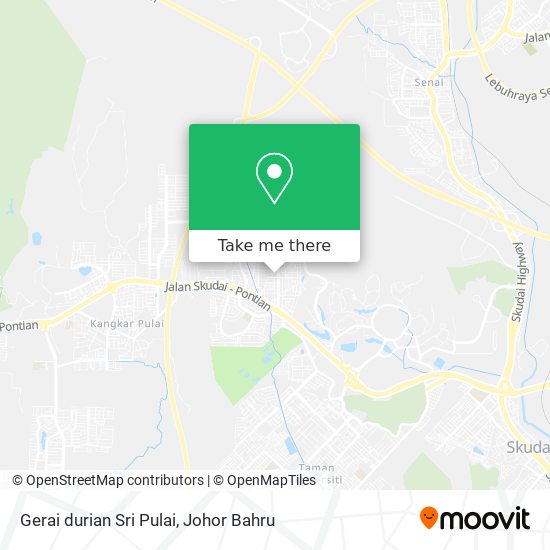 Gerai durian Sri Pulai map