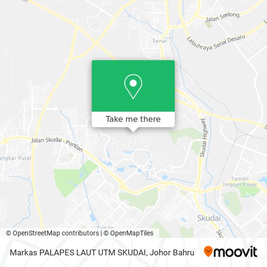 Markas PALAPES LAUT UTM SKUDAI map