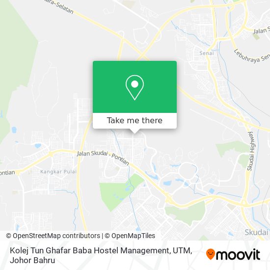 Kolej Tun Ghafar Baba Hostel Management, UTM map